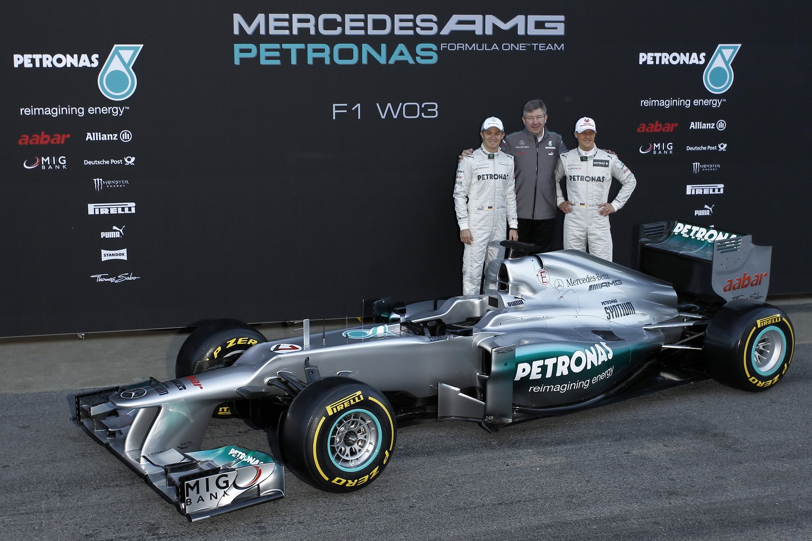 Mercedes amg petronas 2012 car