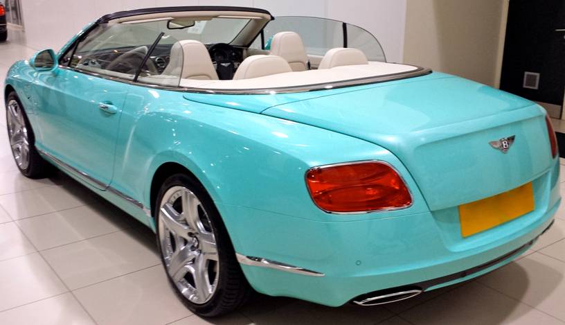 2014 Bentley Continental Gtc Gets Tiffany Blue Color In Tiffany Box