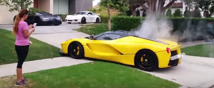 LaFerrari Owned by Qatar Sheikh Drives Recklessly in Beverly Hills: Scrapes, Engine Overheats - Video