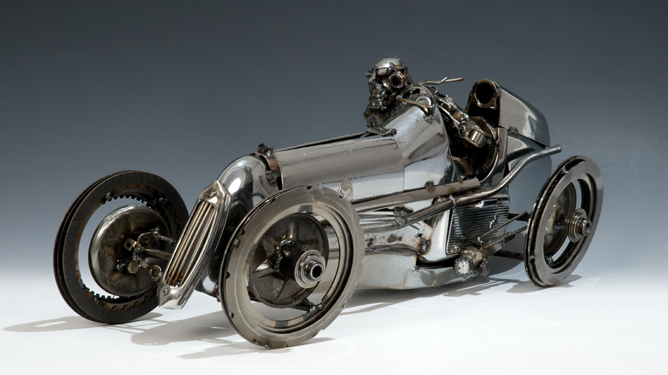 Recycled Car Parts Turn Art  autoevolution