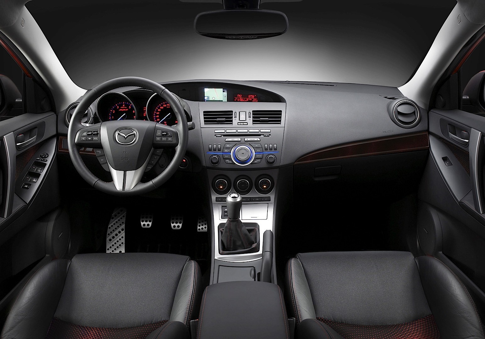 Black Mazda 3 2011 Interior