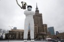 10 Meter Stig Statue Reaches Warsaw after 3-Day Journey Through Europe