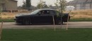 10-Year-Old does Dodge Challenger Hellcat burnout