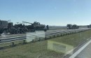 "Stolen" T-72 modernized tanks traveling through Poland