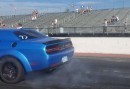 1,000 HP Charger Hellcat drag races Dodge Demon