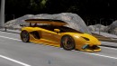 1,000-HP Widebody Lambo Aventador SVJ Rooftop box rendering by carmstyledesign