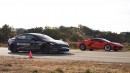 1,200-hp Chevrolet Corvette C8 vs. Tesla Model S Plaid