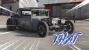 1200 HP Corvette Z06 Drag Races 1927 Dodge Hot Rod Pickup in Twin-Turbo Madness