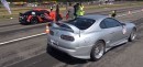 1,400 HP Nissan GT-R drag races 1,000 hp Toyota Supra