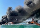 Fire engulfs four or five yachts in Corfu marina, only one is still floating
