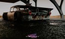1950s Nascar Stock Car Racing Ford Custom 300 Rat Rod render by altered_intent