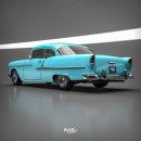 1955 Chevy 210 Sport Coupe rendering