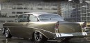 1956 Chevrolet Bel Air Tri-Five restomod render by personalizatuauto on Instagram