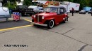 1948 Willys Jeepster drag races Hot Rod and 1957 Chevrolet Tri-Five at Byron Dragway
