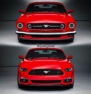 1965 Mustang "Face Swap" for 2015 Mustang GT (rendering)