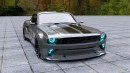 1967 Ford Mustang Widebody modernization rendering by carmstyledesign