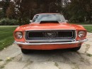 1968 Ford Mustang in Tangerine orange