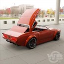 1968 Pontiac Firebird Convertible Concept Restomod rendering by wb.artist20