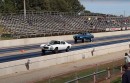 1970 Chevrolet Camaro vs 1972 Pontiac GTO drag race