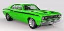 1970s Dodge Dart Redeye Twisted Trakpak HIPO rendering to reality by abimelecdesign