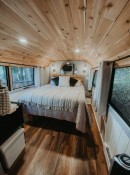 The Sooke Ski Bus is a '75 MCI Crusader turned into a beautiful tiny home