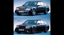 1991 Mercedes-Benz 500 E AMG redesign rendering by TheSketchMonkey