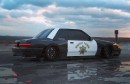 1993 Ford Mustang SSP Highway Patrol Car rendered as slammed widebody by personalizatuauto on Instagram