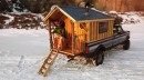 1996 Ford F-350 Overlander With Wooden Cabin Can Withstand the Ice-Cold Alaska Weather
