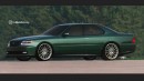 1998 Lexus LS restomod rendering by TheSketchMonkey