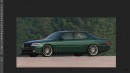 1998 Lexus LS restomod rendering by TheSketchMonkey