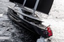 The Black Pearl is a custom, sail-assisted megayacht delivered by Oceanco in 2018