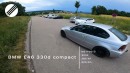 2002 E46 BMW 3 Series Compact with 330d engine swap and Stage 2 tune on Autobahn by TopSpeedGermany