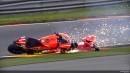 Andrea Diovizioso crash in FP1 at Sachsenring