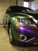 2013 Nissan Pathfinder Gets Purple Chameleon Wrap
