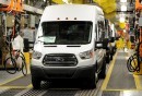 2015 Ford Transit van on the assembly line