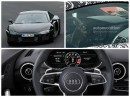 Photo comparison between 2016 Audi R8 virtual cockpit and 2015 Audi TT virtual cockpit digital instrument cluster
