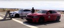 2016 Cadillac CTS-V vs. Dodge Charger Hellcat Drag Race