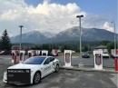Current Taxi's Tesla Model S at Supercharger