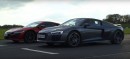 Honda NSX vs Audi R8 V10 Plus track battle