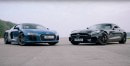 2017 Audi R8 V10 vs. Mercedes-AMG GT S Drag Race Ends With "He's Gone"