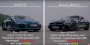 2017 Audi R8 V10 vs. Mercedes-AMG GT S Drag Race Ends With "He's Gone"