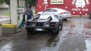 2017 Ford GT prototype at gas station