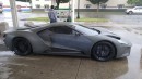 2017 Ford GT prototype at gas station