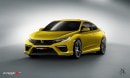 2017 Honda Civic Coupe Rendered in Vanilla and Super-Hot Type R Flavors