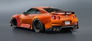 2017 Nissan GT-R Nismo Borrows RWB Porsche 911 Widebody Kit: rendering