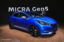 2017 Nissan Micra Gen5 live at 2016 Paris Motor Show