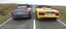 2018 Audi TT RS vs. Audi R8 V10 Spyder Drag Race