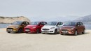 2017 Ford Fiesta range, left to right: Active, ST Line, Vignale, Titanium