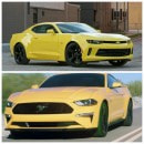 2018 Ford Mustang GT Orange Fury with Performance Pack vs. Gen 6 Camaro