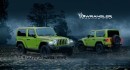 2018 Jeep Wrangler (JL) rendering based on spy photos